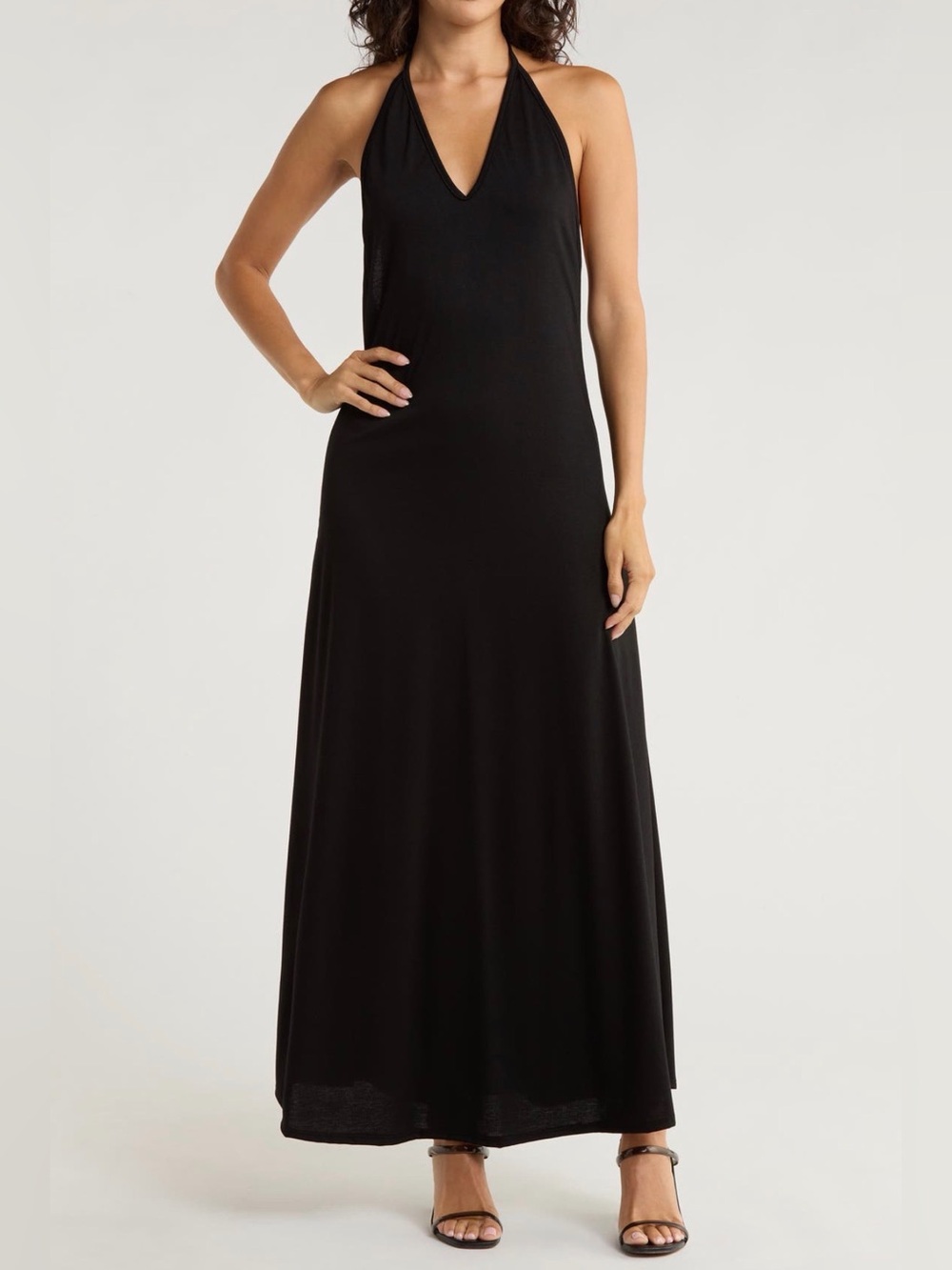 Go Couture Black Halter Maxi Dress